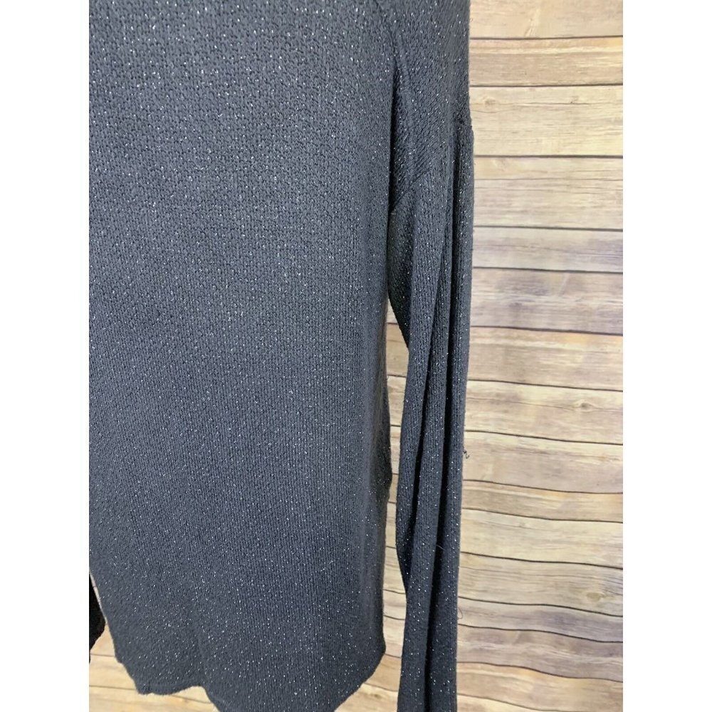 Bethany Mota Womens Small Sweater Metallic V Neck Lightweight Top - Picture 6 of 8